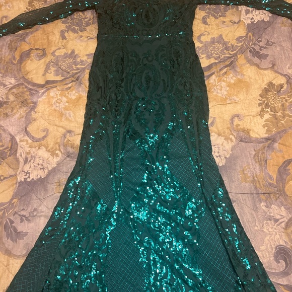 Green long mermaid style - Picture 4 of 8